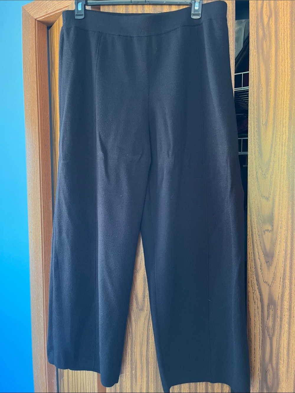 Simply Vera Vera Wang Black Wide-Leg Pull-On Pants